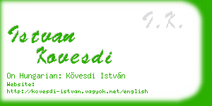 istvan kovesdi business card