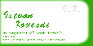 istvan kovesdi business card
